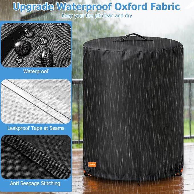 Fire Pit Cover for Bali Outdoors 30 x 25 Inch Propane Fire Pit, Outdoor Heavy - Image 4