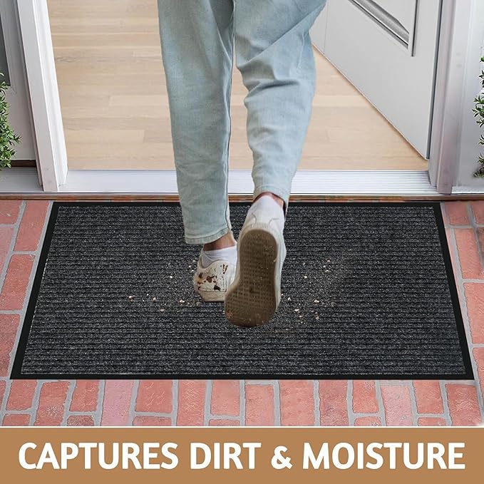 Durable Front Door Mat, Heavy Duty Indoor Outdoor Doormat, 60” x 36” Low - Image 7