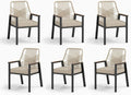 Patio Wicker Chair Sets of 6, Outdoor Dining Chairs by MIXPATIO