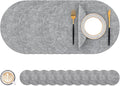 Homaxy Round Faux Leather Placemats and Coasters, Washable Dual-Side Table Mats by Homaxy