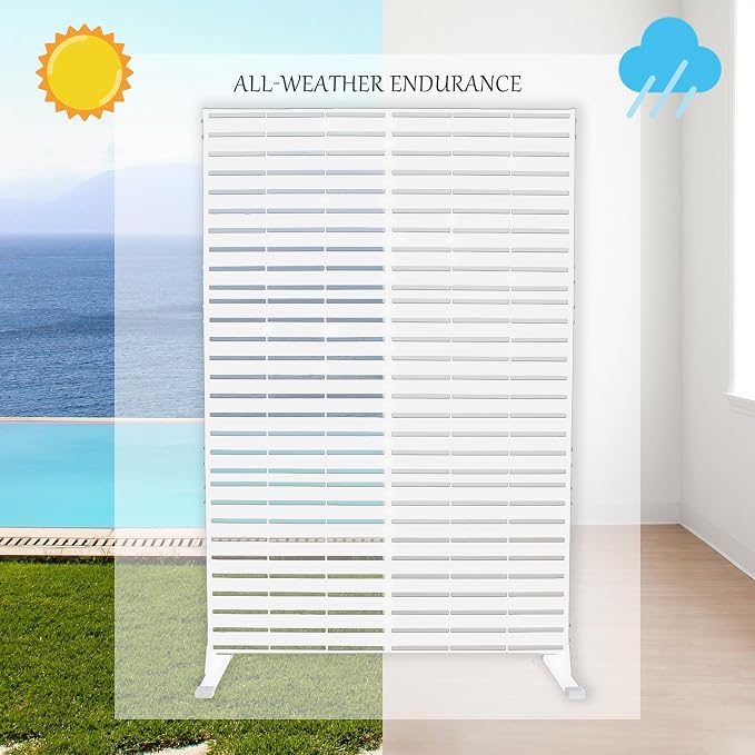 Kozyard Metal Privacy Screen 74" H x 47.2" W Decorative Outdoor Divider - Image 3
