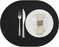 Myir JUN Round Placemats, Dual Sided Faux Leather Place Mats Set of 4 by MyirJUN