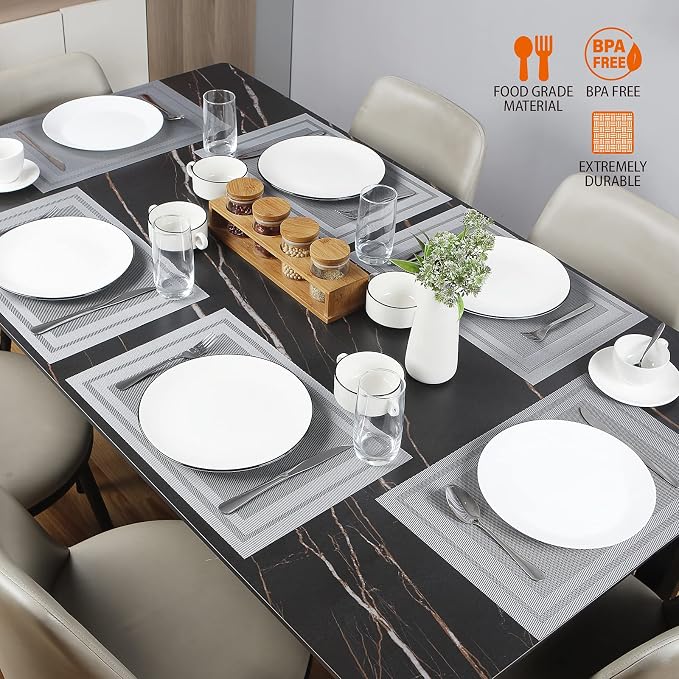 Placemats Set of 6, Heat and Stain Resistant Indoor/Outdoor Place mats - Image 6