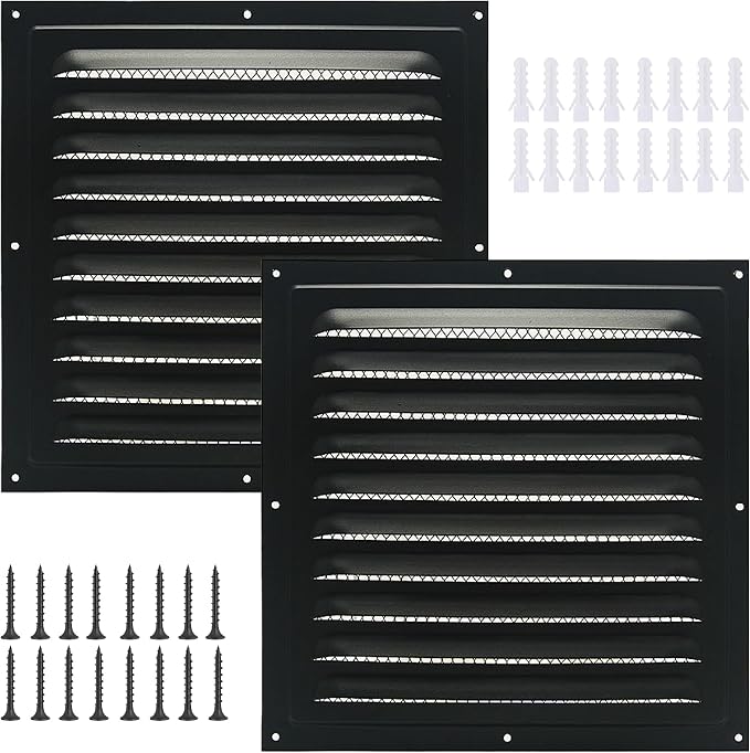 2pcs Attic Vent Soffit Vent Aluminum Wall Vent Metal Shed Vent Square Vent by Unknown
