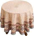 Designer Vintage Linen Small Round Tablecloth, Indian Floral Wrinkle Free Soft by bilingaier