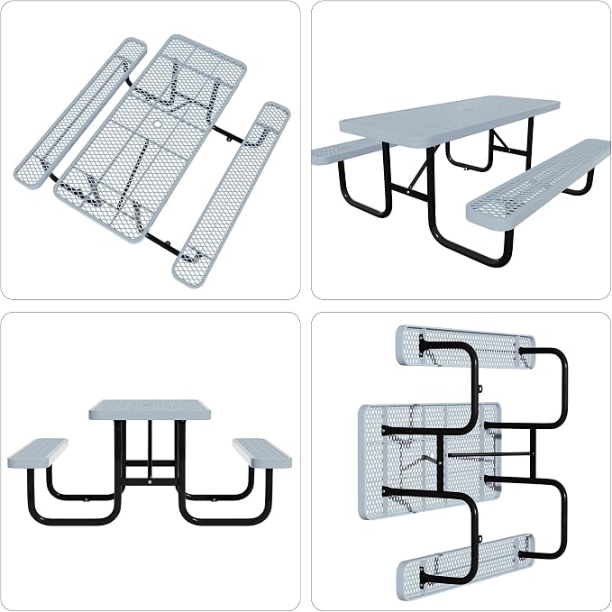 4 FT Heavy Duty Picnic Table - Image 5