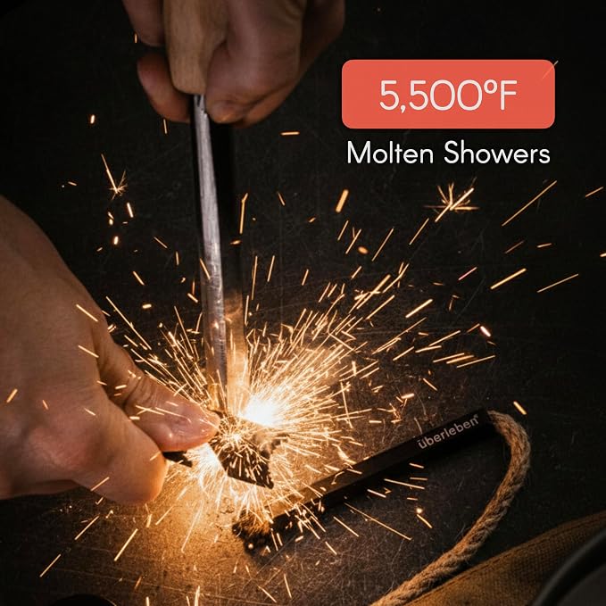 Überleben | Kräftig PRO Ferro Rod Fire Starter Survival Tool – Up to 20 - Image 5