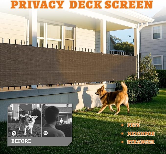 2.5' x 14' Balcony Privacy Screen Fence Cover - Image 4
