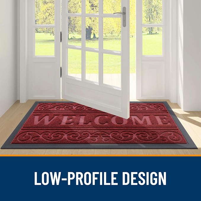 OLANLY Welcome Door Mat Indoor Outdoor Entrance, Heavy Duty Sturdy Front Door - Image 4