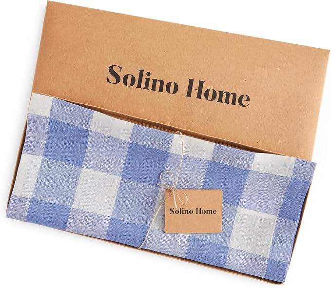 Solino Home Linen Checkered Table Runner 48 Inches - Image 5