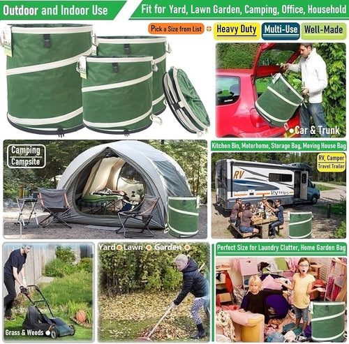 16 Gallon and 24 Gallon Collapsible Trash Can Solid Bottom - Image 2