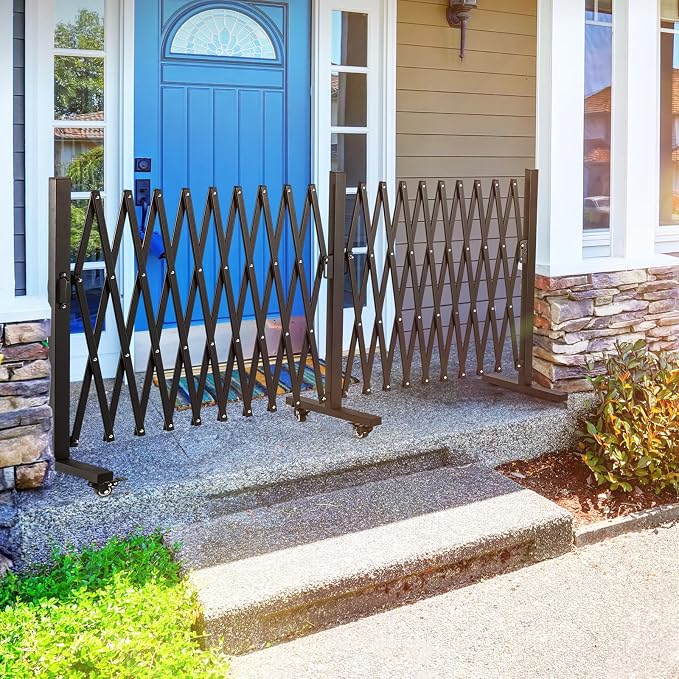 TECSPACE Aluminum Expandable Garden Fence, Portable Barricade Gate - Image 8