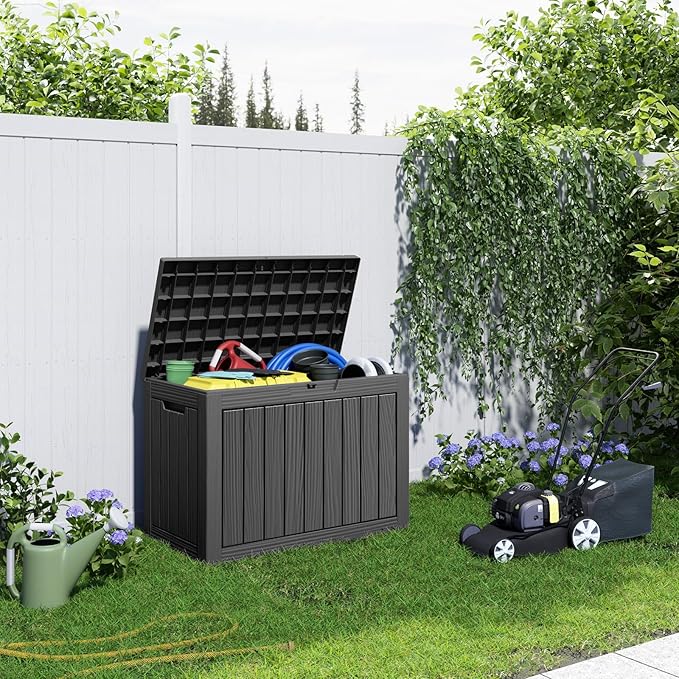 45 Gallon Deck Box, Resin Outdoor Storage Box - Image 6