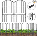 Adavin Animal Barrier Garden Fence, 10 Pack Black 12''L x 25" H no dig Fence by ADAVIN