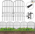 Adavin Animal Barrier Garden Fence, 15 Pack Black 12''L x 25" H no dig Fence by ADAVIN
