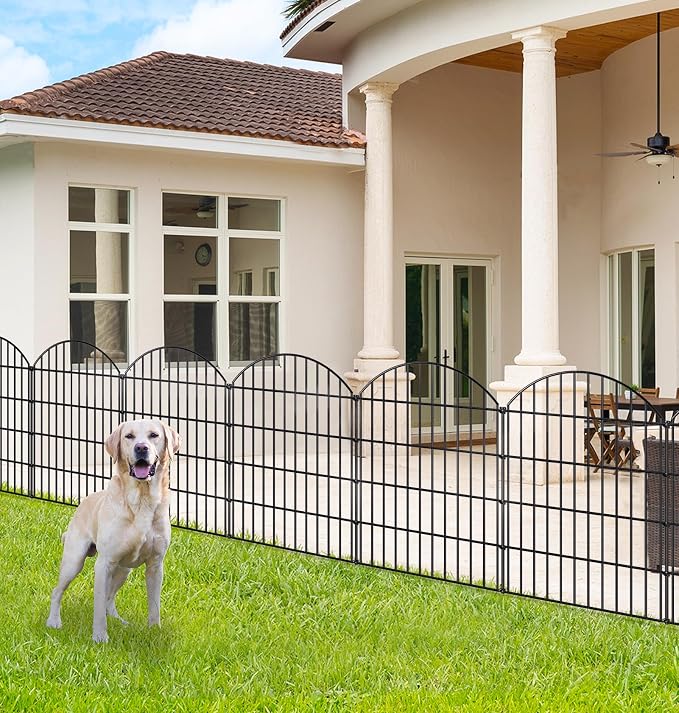 Metal Garden Fence 36in x 23.3ft, 10 Panels + 11 Stakes Dog Fences Border Fence - Image 2