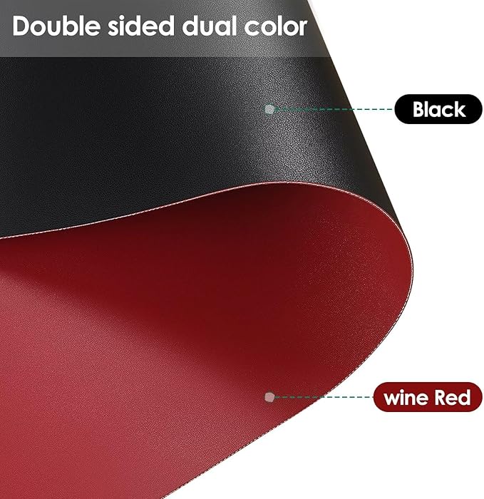 Leather Table Cover, 1.8mm Thick, 12x72 Inch Desk Cover, Dresser Cover Top - Image 2