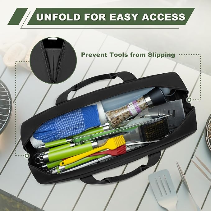 Grill Tool Storage Bag, Outdoor BBQ Utensil Holder - Image 5