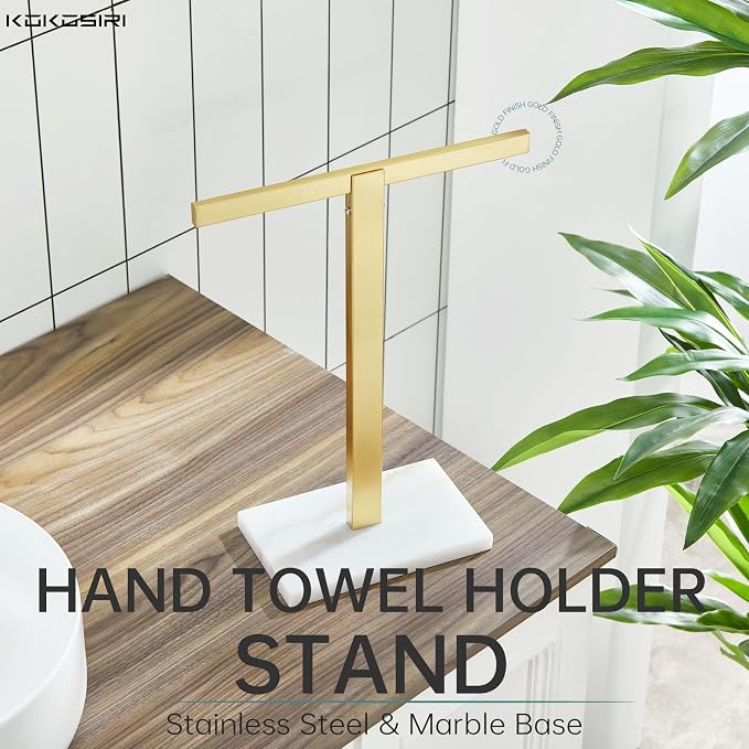 KOKOSIRI Hand Towel Holder Stand Towel Rack - Image 3