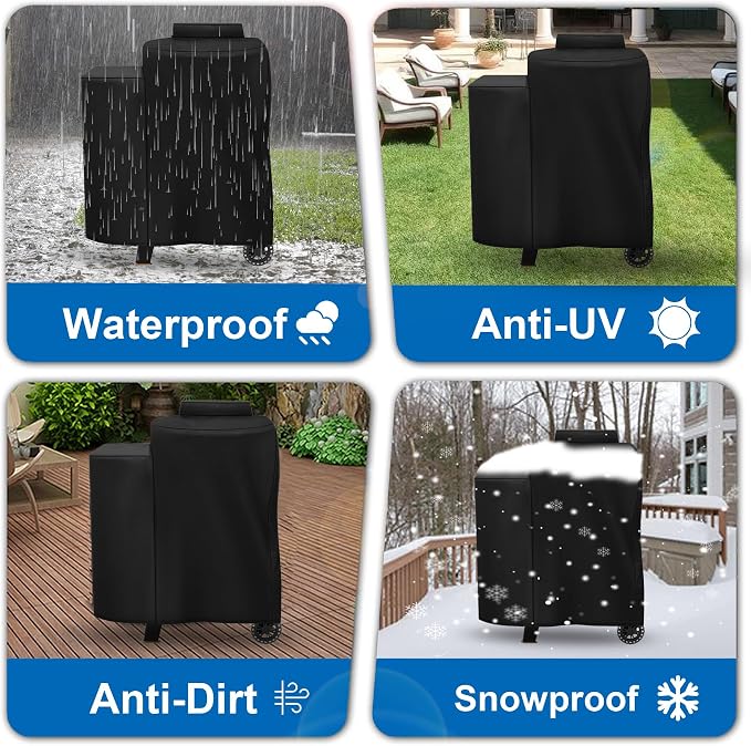 Grill Cover for Pit Boss Phoenix 376 Pellet, Heavy Duty 600D Waterproof for - Image 6