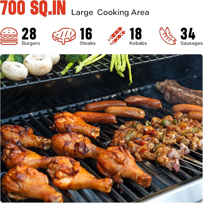 Monument Grills 4+2 Burner 700 sq.in. Large Cabinet Style Stainless Steel - Image 4