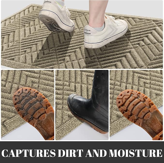 Yimobra Large Door Mat 36x24, All-Season Waterproof Outdoor Mats - Image 5