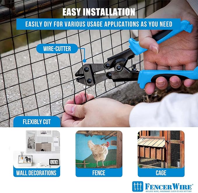 Fencer Wire 16 Gauge Black Vinyl Coated Welded Wire Mesh Size 1 inch by 1 inch - Image 5