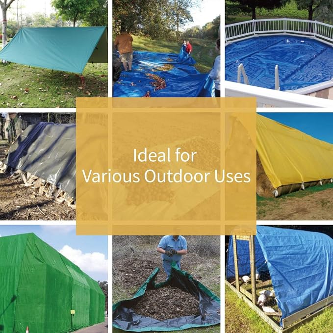 GUARD SHIELD Heavy Duty Tarp 30x40 Feet Green Multi Purpose Thick Waterproof - Image 6