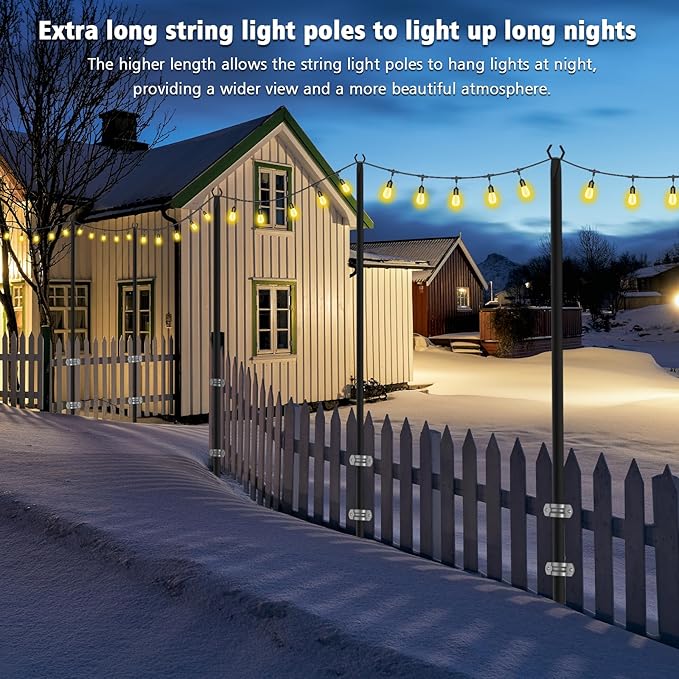 String Light Poles, Metal Poles - Image 4