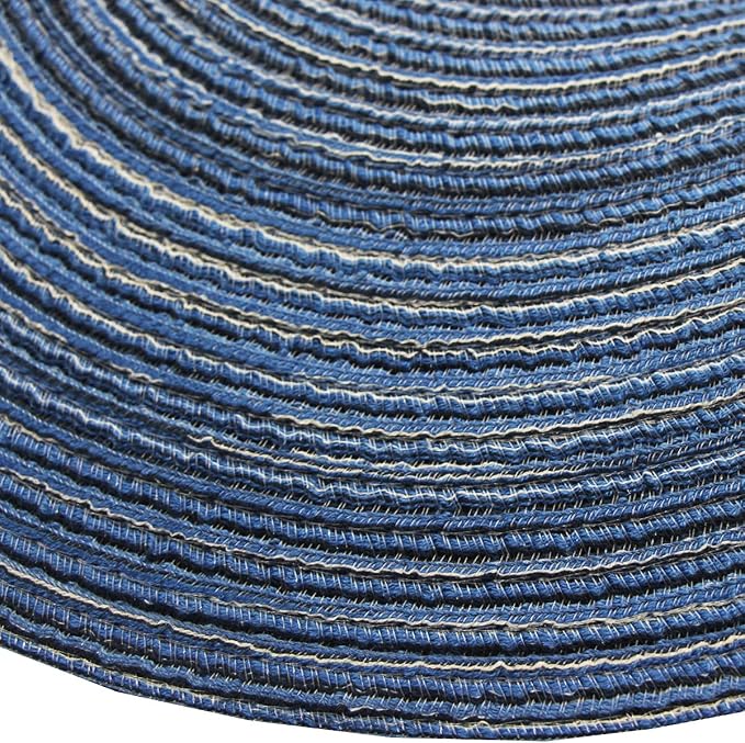 PIGCHCY Round Placemats Set of 8 Round Table Placemats Braided Cotton Place - Image 4