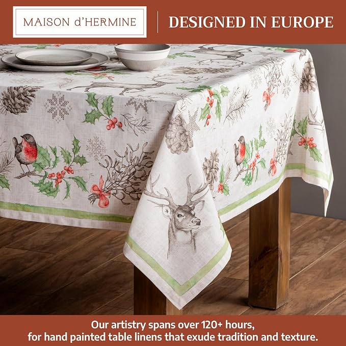Maison d' Hermine Table Cloth Rectangle Table 100% Cotton 70 x 108 Inches Fall - Image 2