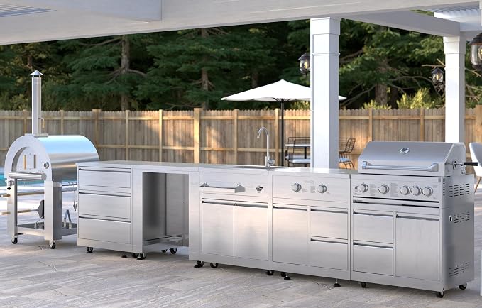 KoolMore 32 in. Outdoor Wood Fired Pizza Oven in Stainless-Steel - Image 6