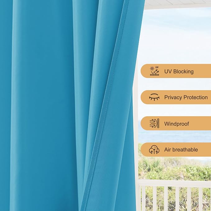 HolidayIdeas Outdoor Patio Curtains Waterproof - Image 4