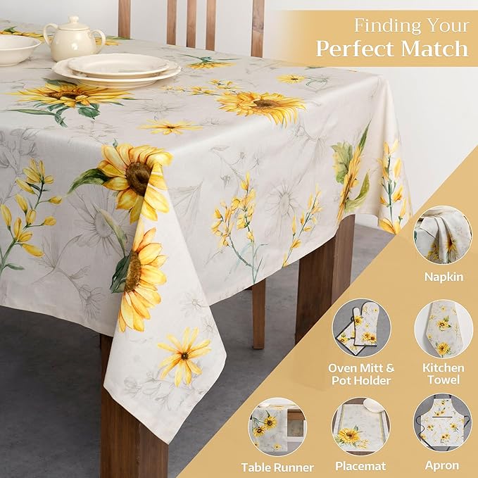 Maison d' Hermine Table Cloth Rectangle Table 100% Cotton 70 x 120 Inches - Image 5