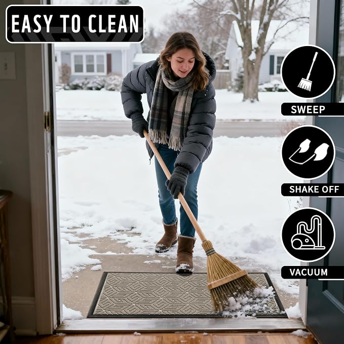 Yimobra Doormat Outdoor Entrance 29.5x17, All-Weather Waterproof Outdoor Mats - Image 5