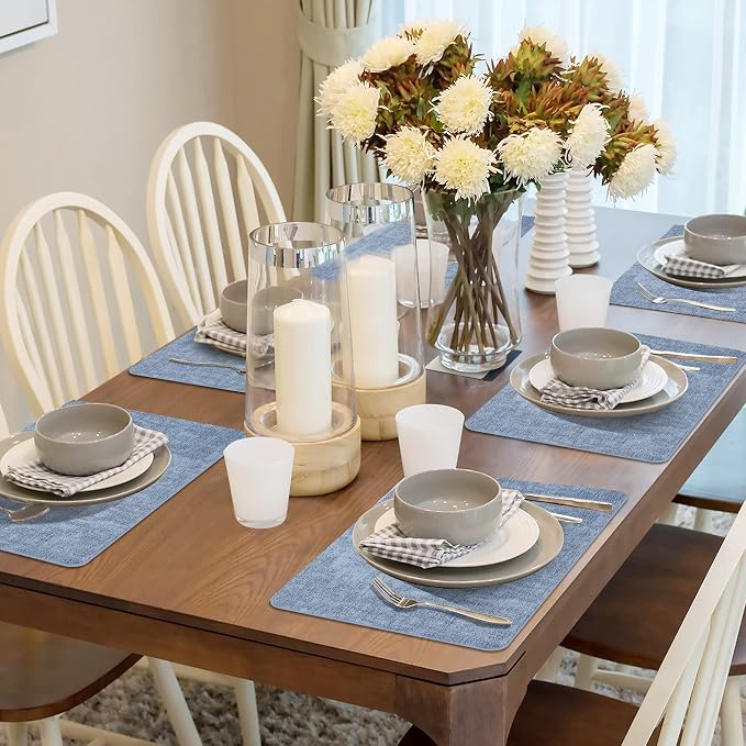 Maxpearl Faux Leather Placemats Set of 6 - Image 2