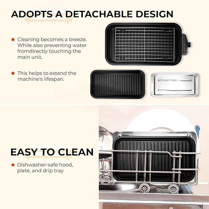 Pukomc Electric Indoor Grill, 2 in 1 Indoor Grills - Image 6