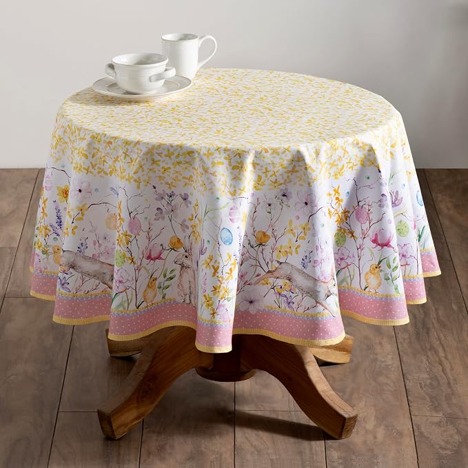 Maison d' Hermine Table Cloth Round Table 100% Cotton 69 Inches Tablecloth - Image 9