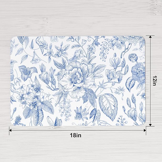 QIYI Placemats Set of 6, 12x18 Inch Faux Leather Place Mats - Image 3