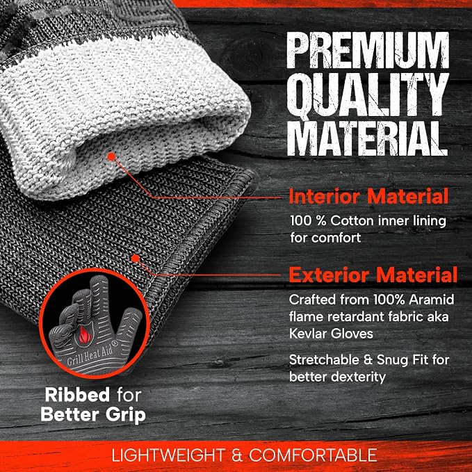 GRILL HEAT AID BBQ Grill Gloves 1472°F - Image 5