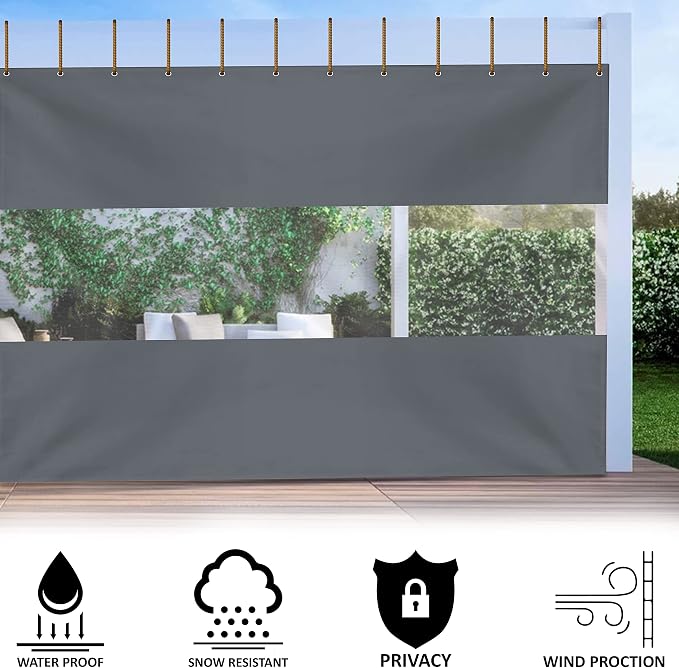 Covers & all Outdoor Clear Panel Curtain, 12 oz Vinyl Outdor Curtains - Image 3