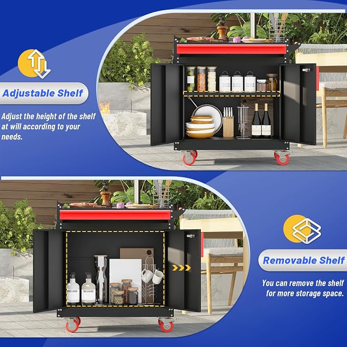 Metal Grill Cart - Image 3