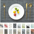 Placemats Set of 8 Vinyl/Plastic Woven Place Mats by Unknown