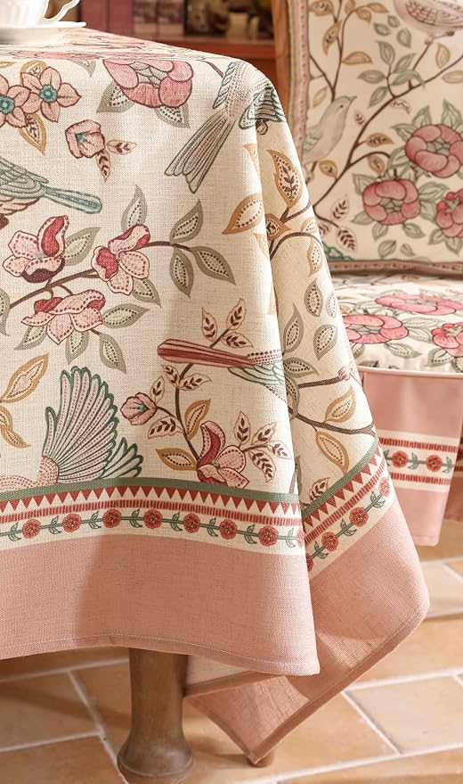 patdrea Designer Pink Linen Table Cloth - Image 8