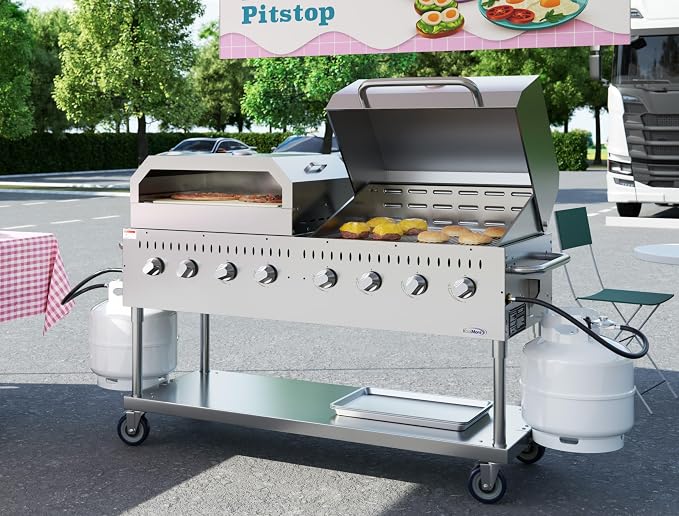60 in. 8-Burner Commercial Outdoor Propane Gas Grill - Image 5