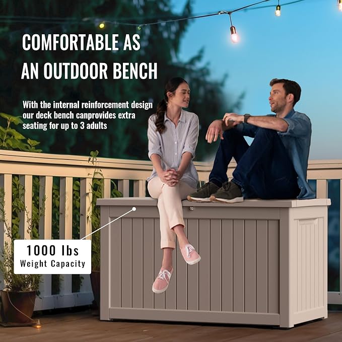 230 Gallon Outdoor Storage Box – Resin Deck Box - Image 5
