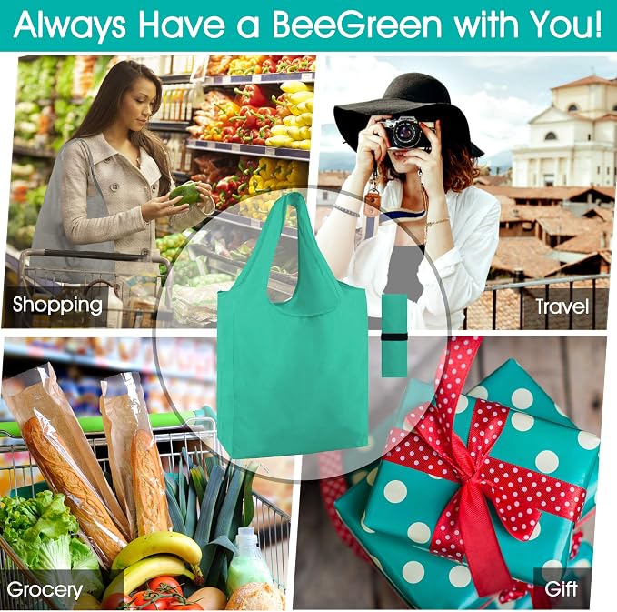 BeeGreen Reusable-Grocery-Bags-Foldable-Machine-Washable-Reusable-Shopping-Bags- - Image 7