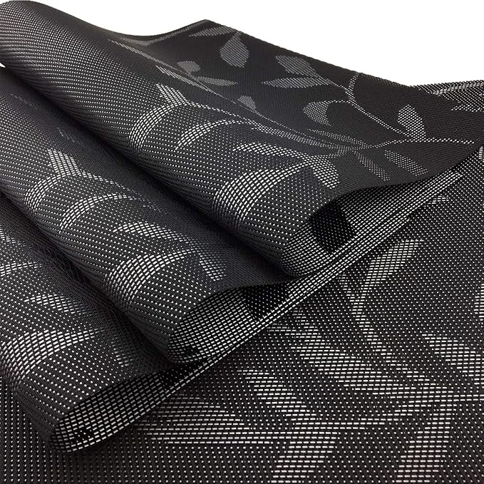 Gugrida Place Mats PVC Set of 6, Table Placemats Set of 6 PVC Woven Vinyl Place - Image 3