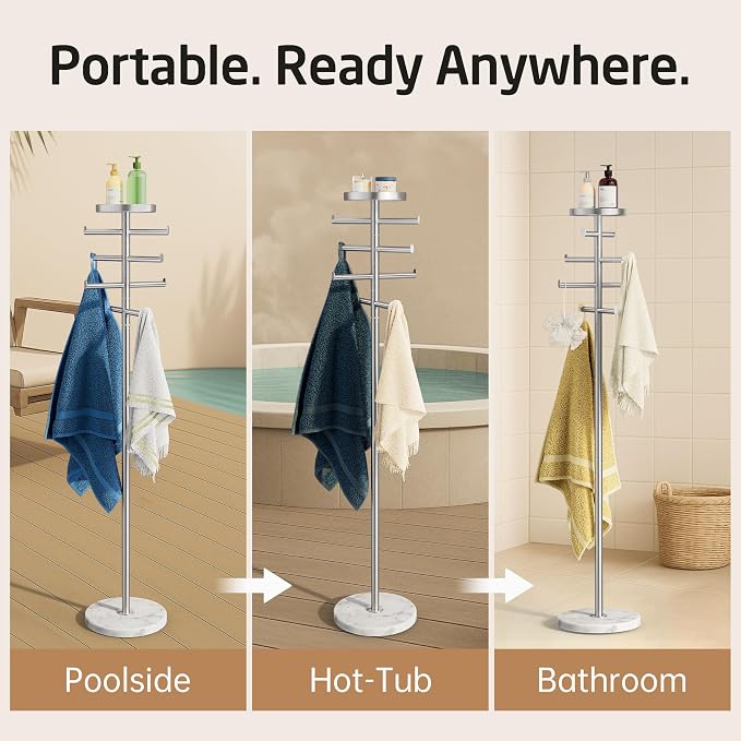 KES Hot Tub Towel Rack Outdoor - Image 7