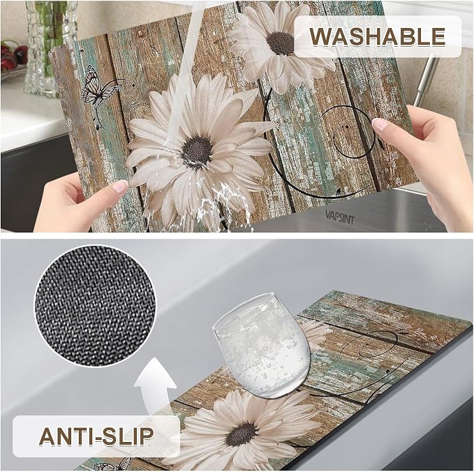 White Sunflower Placemats set of 4 - Image 6